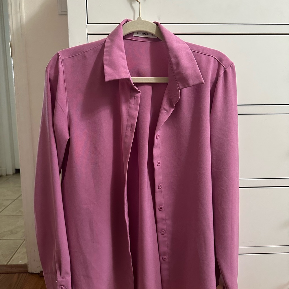 Pink Button-Up Shirt
